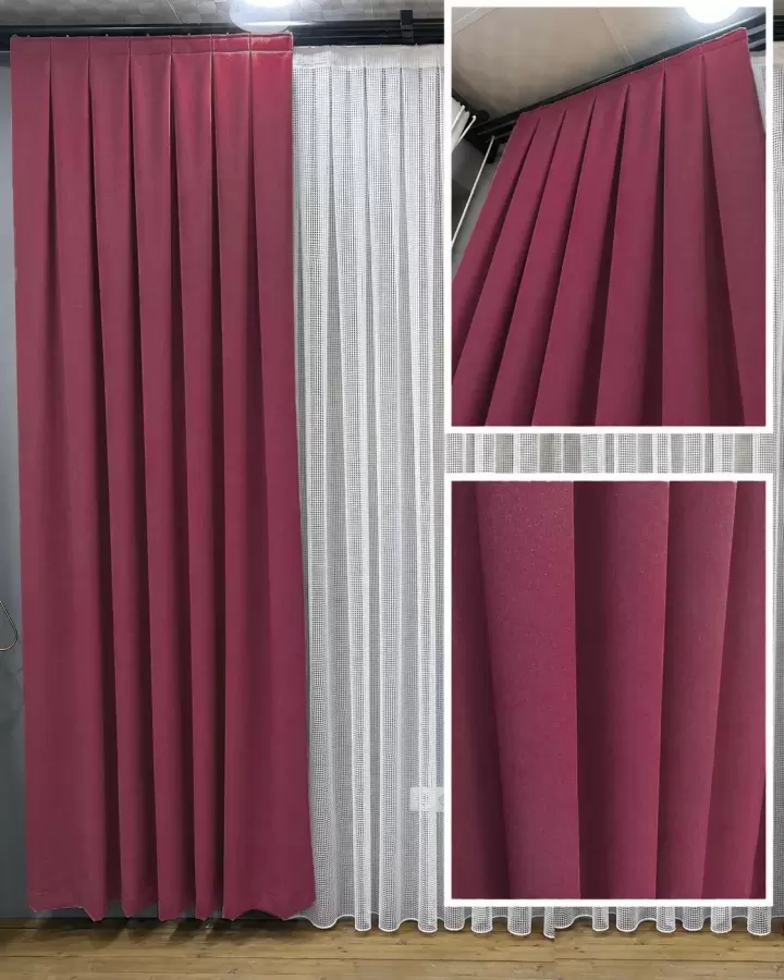 Alberto Soft Fon Perde – Düz Renk, Modern Pileli, Özel Ölçü Dikim (829A)
