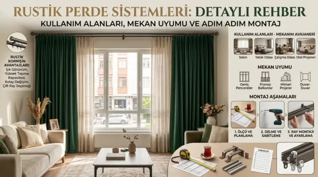 Rustik Perde Kullanım Alanları ve Adım Adım Montaj Rehberi | E-Toptan Tekstil