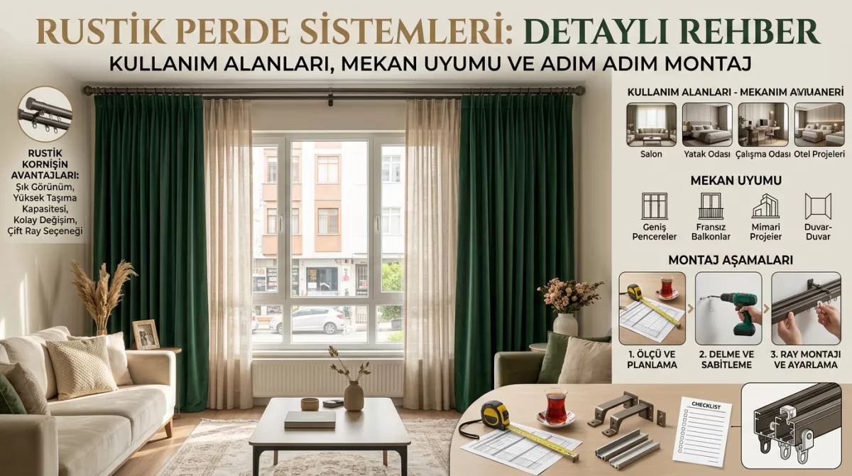 Rustik Perde Kullanım Alanları ve Adım Adım Montaj Rehberi | E-Toptan Tekstil