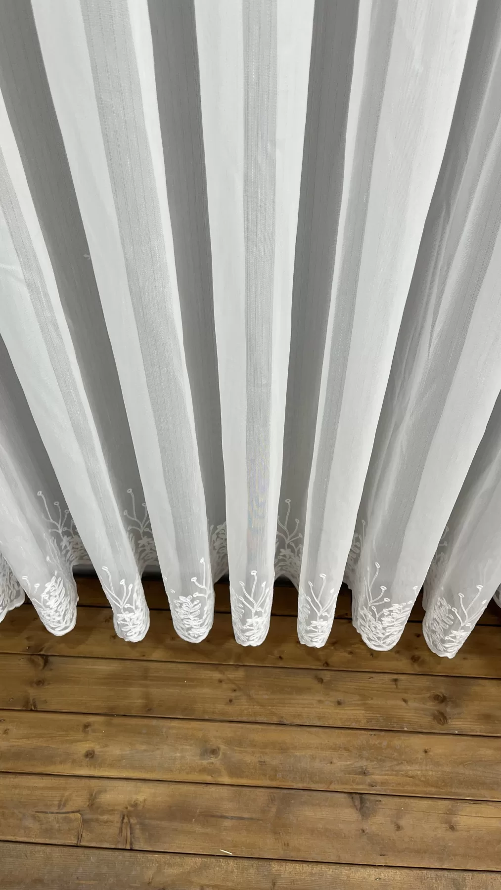 Bambu Eteği Güpürlü Modern Her Odaya Uygun Tül Perde