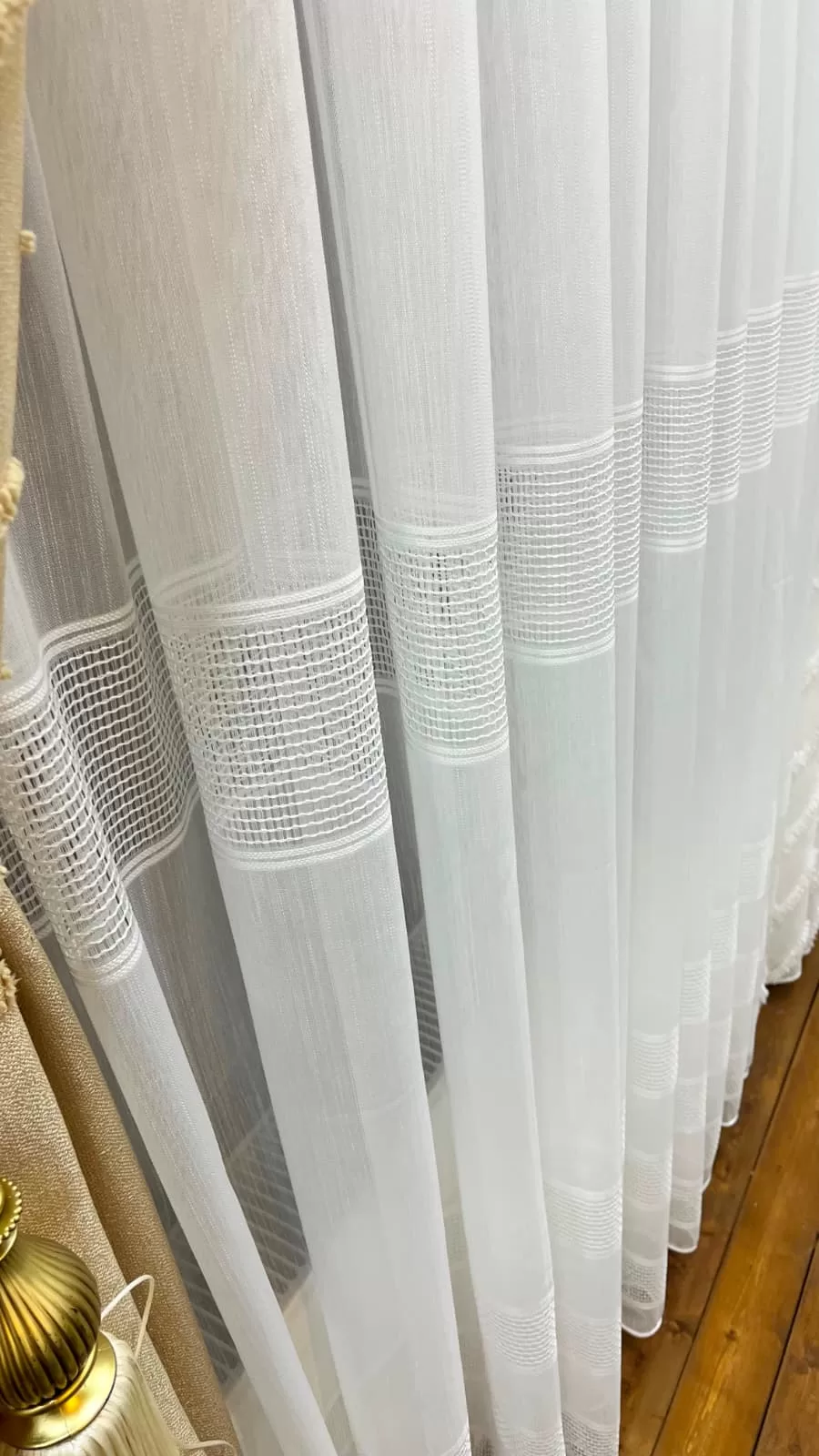 Bantlı File Bambu Tül