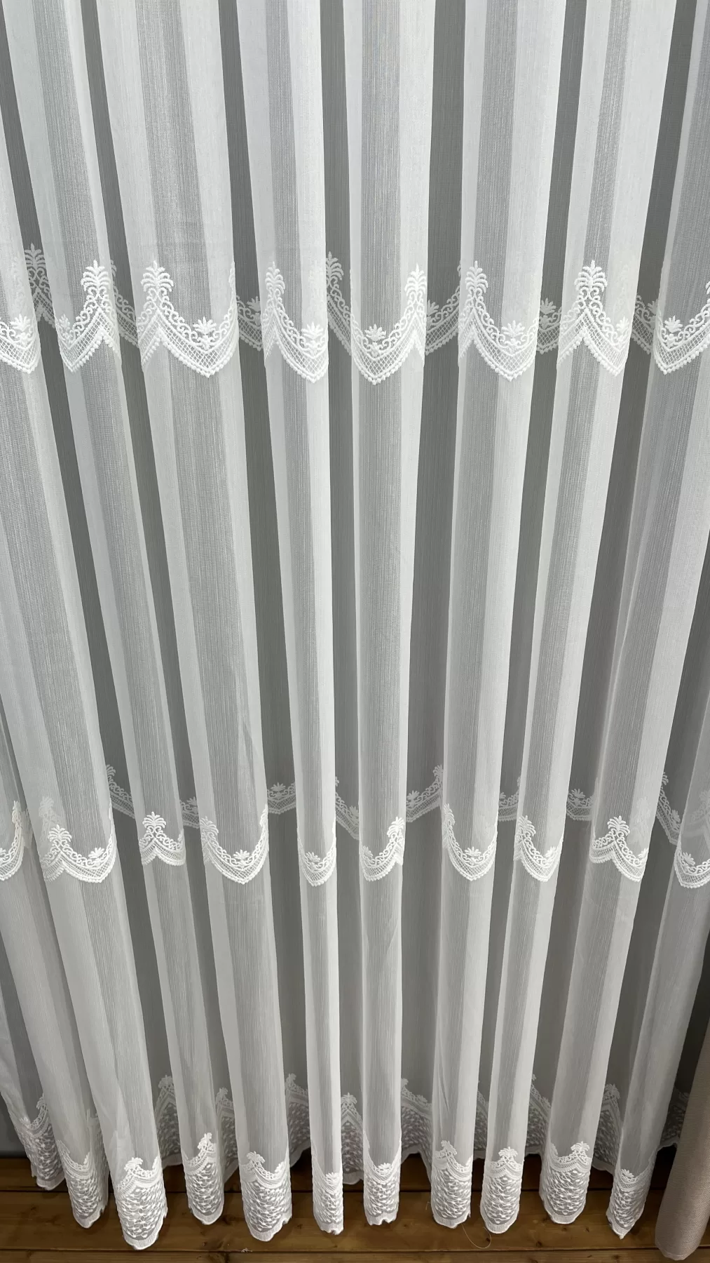 Nakışlı Bamboo İşlemeli Güpürlü Her Odaya Uygun Tül Perde