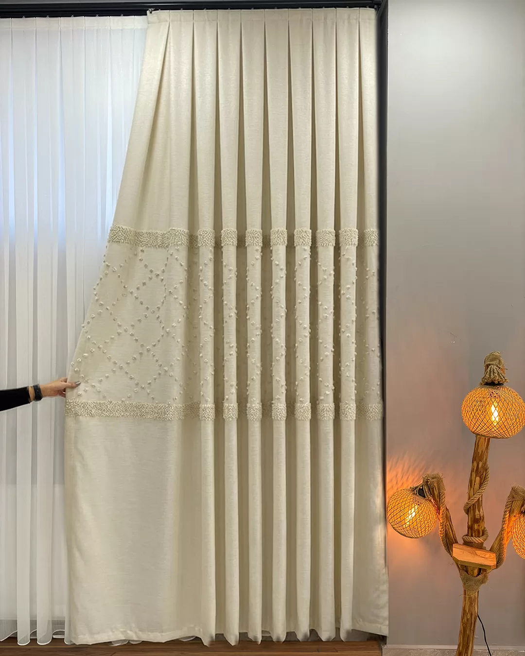100 cm Dikili Pomelissa Ponponlu Fon TEK KANAT