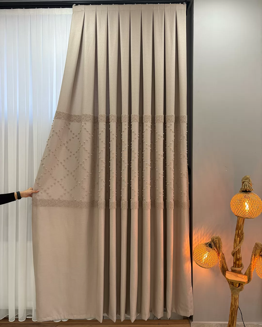 100 cm Dikili Pomelissa Ponponlu Fon TEK KANAT