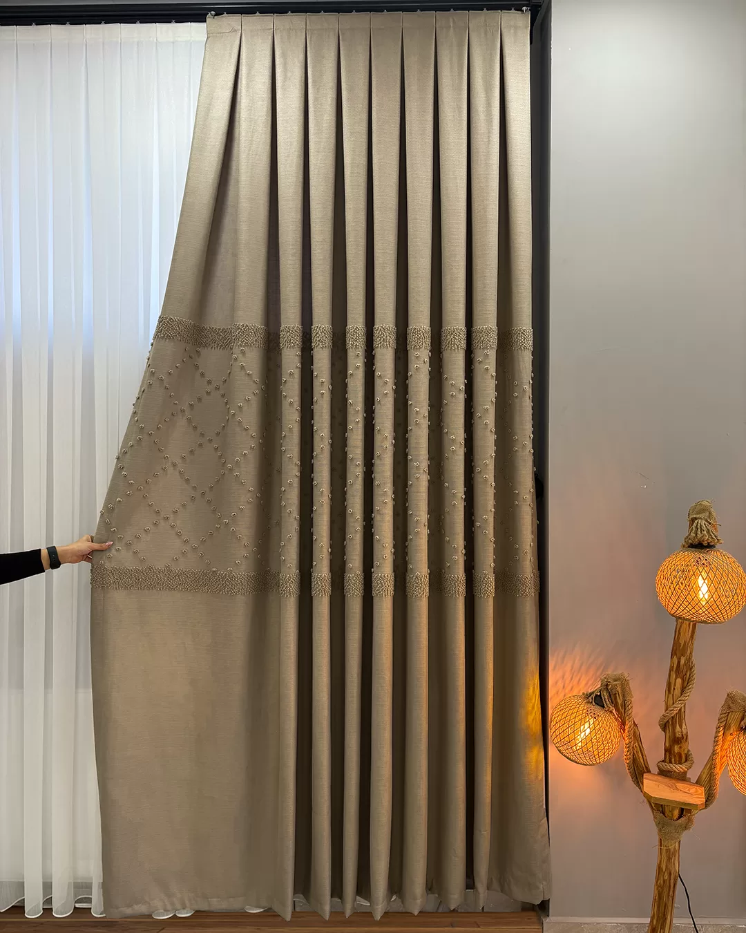 100 cm Dikili Pomelissa Ponponlu Fon TEK KANAT