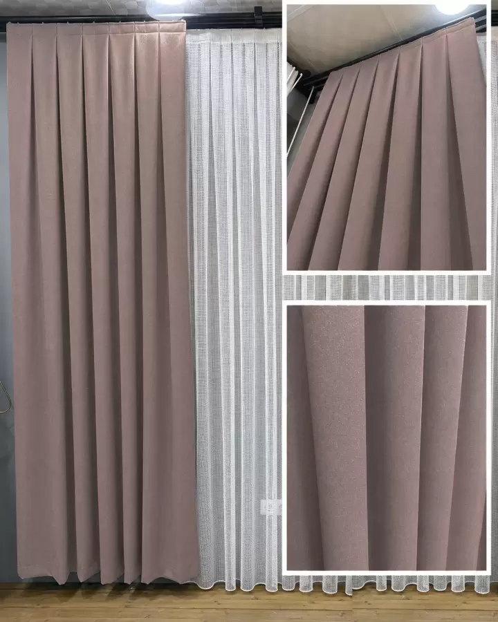 Alberto Soft Fon Perde – Düz Renk, Modern Pileli, Özel Ölçü Dikim (2012A)