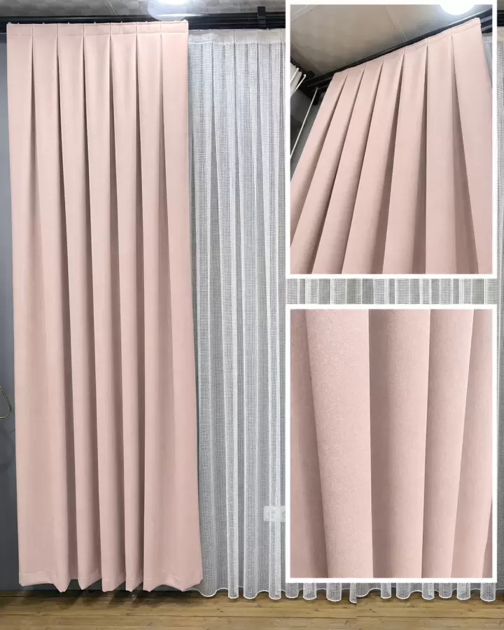 Alberto Soft Fon Perde – Düz Renk, Modern Pileli, Özel Ölçü Dikim (1430A)