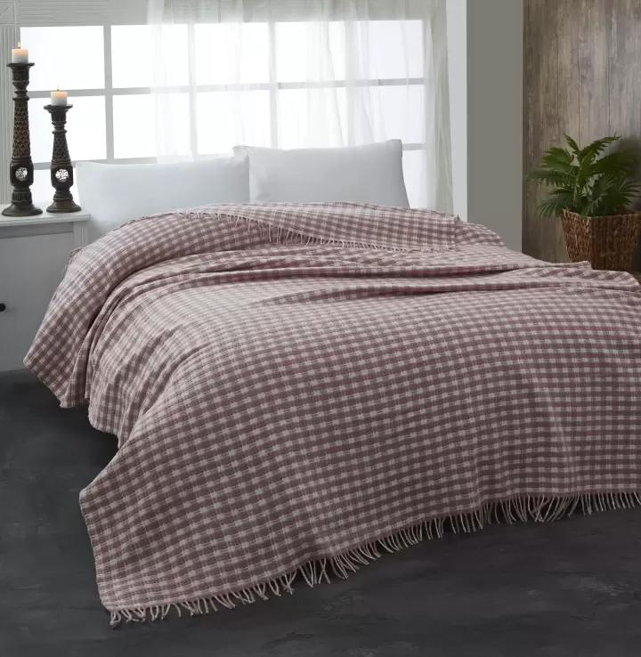 SARRA HOME VEYONA ÇİFT KİŞİLİK BATTANİYE (PUDRA)