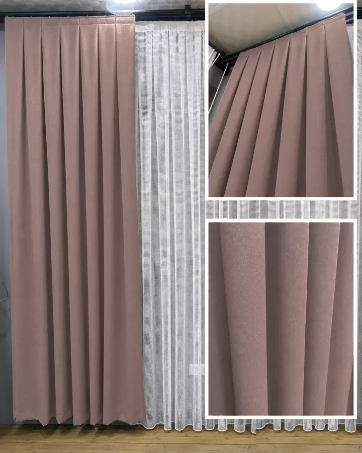 Alberto Soft Fon Perde – Düz Renk, Modern Pileli, Özel Ölçü Dikim (2013A)