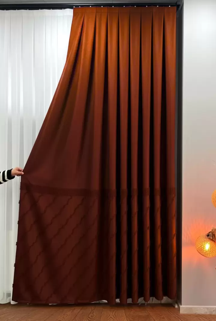 100 cm Dikili Pomelissa Ponponlu Fon TEK KANAT (Kiremit V19)