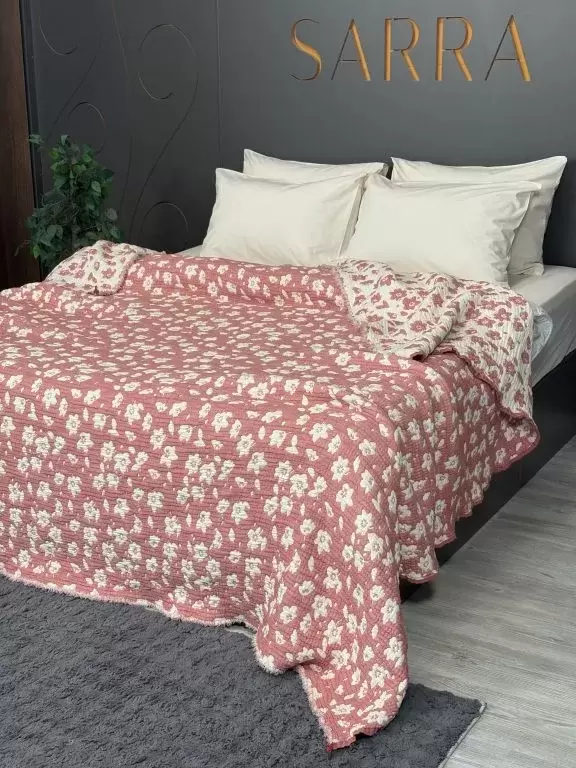 SARRA HOME ÇİFT KİŞİLİK MÜSLİN YATAK ÖRTÜSÜ (Kiremit)