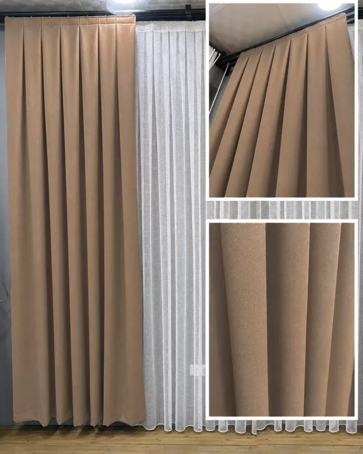 Alberto Soft Fon Perde – Düz Renk, Modern Pileli, Özel Ölçü Dikim (1463A)