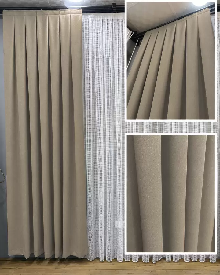 Alberto Soft Fon Perde – Düz Renk, Modern Pileli, Özel Ölçü Dikim (1462A)