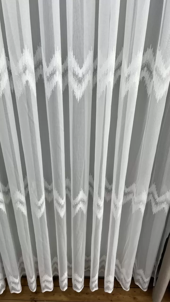 Nakışlı Bamboo İşlemeli Güpürlü Her Odaya Uygun Tül Perde (12P9462)