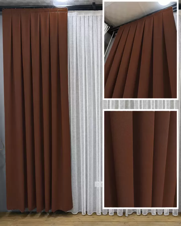 Alberto Soft Fon Perde – Düz Renk, Modern Pileli, Özel Ölçü Dikim (2011A)