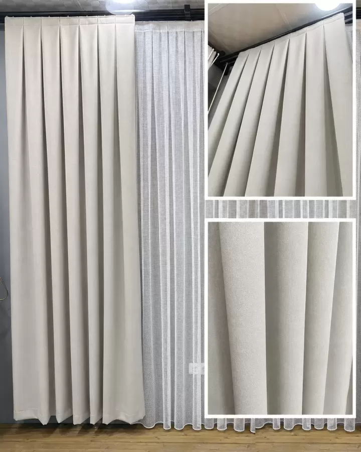 Alberto Soft Fon Perde – Düz Renk, Modern Pileli, Özel Ölçü Dikim (1429A)