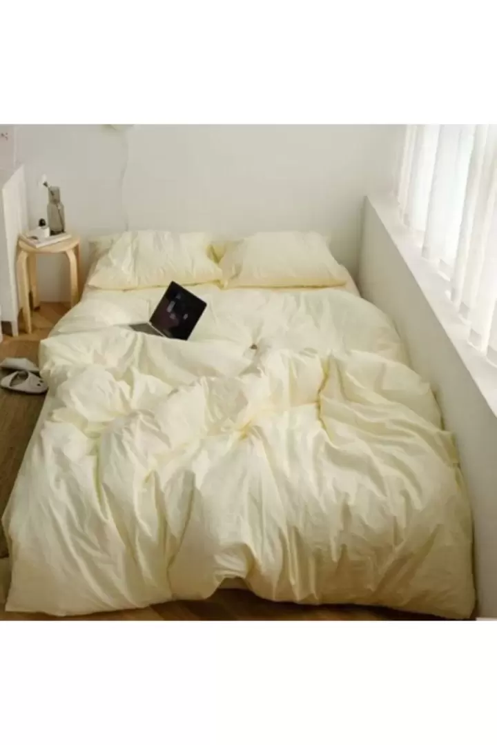 ÇİFT KİŞİLİK NEVRESİM TAKIMI ( ÇARŞAFSIZ ) DREAM SERİSİ (SARI)